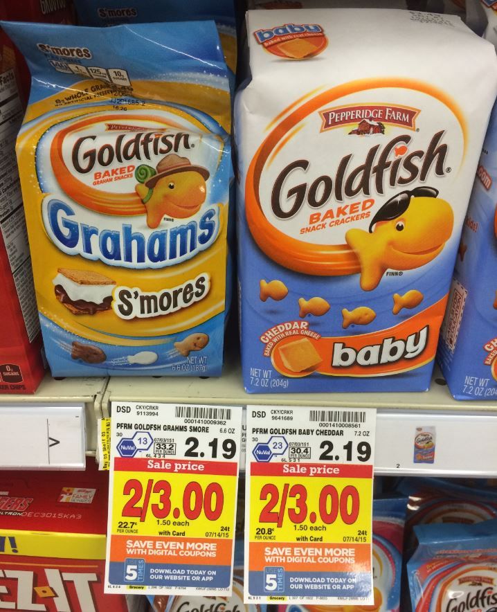 Goldfish Crackers ONLY 1.00 at Kroger (Reg 2.19)!! Kroger Krazy
