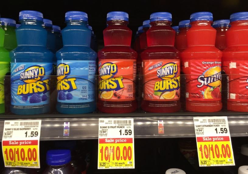 SunnyD Single Serve Bottles ONLY 0.60 at Kroger! Kroger Krazy