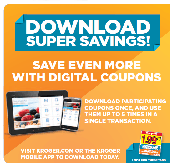 Download your 5X Kroger Digital Coupons! Kroger Krazy