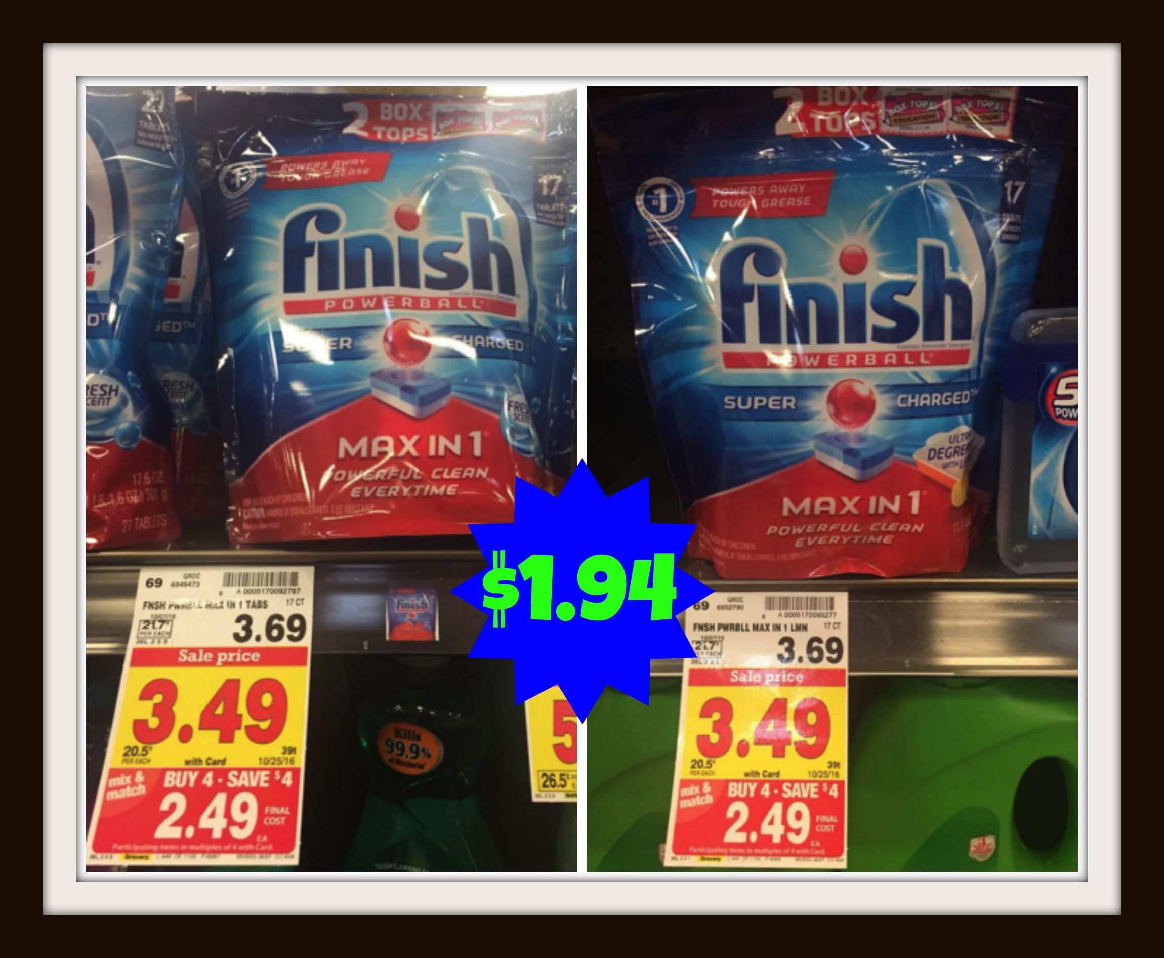 Finish Max In 1 Dish Tablets ONLT 1.94 During Kroger Mega Event