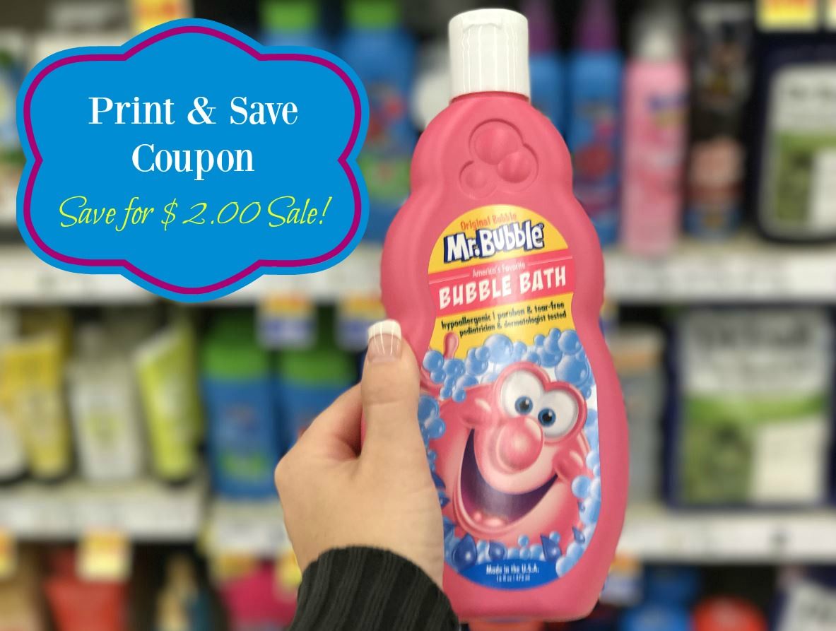 {Print & Save} NEW Mr. Bubble Bath Coupon Save for Kroger Sale