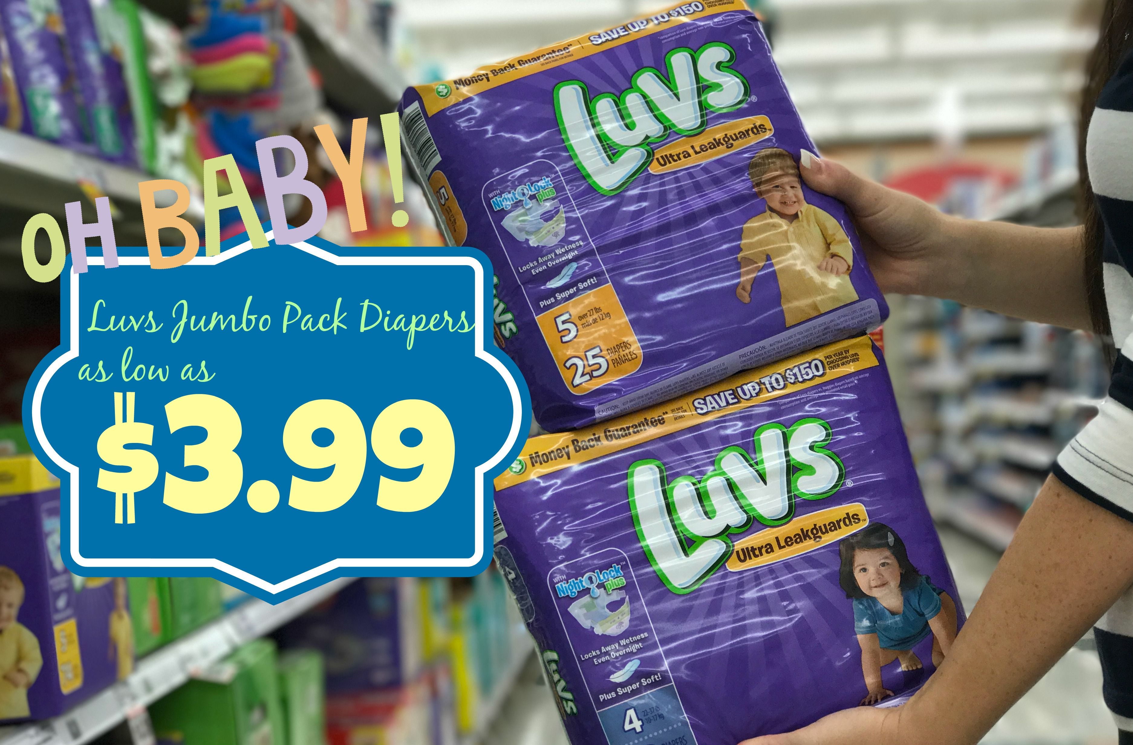 Luvs Jumbo Pack Diapers ONLY 3.99 with Kroger Mega Event! Oh BABY