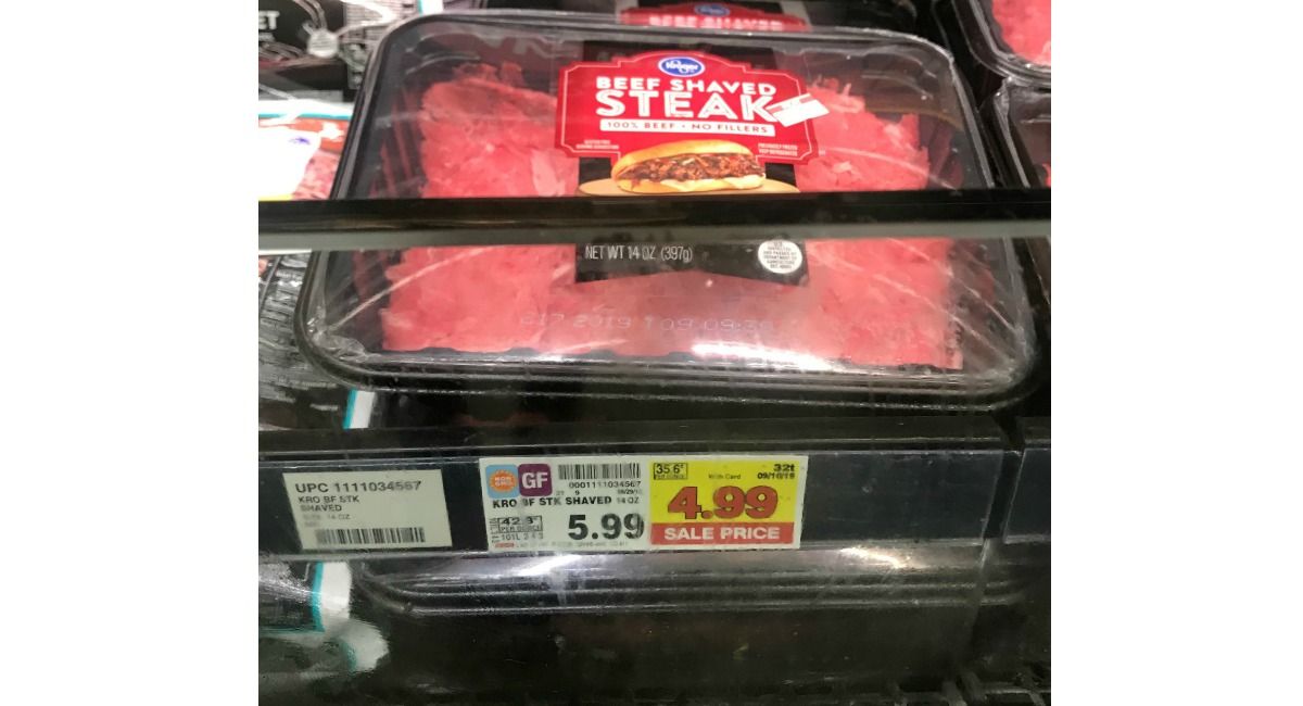 Grab Kroger Beef Shaved Steak for 4.19!! (Reg Price 5.99) Kroger Krazy