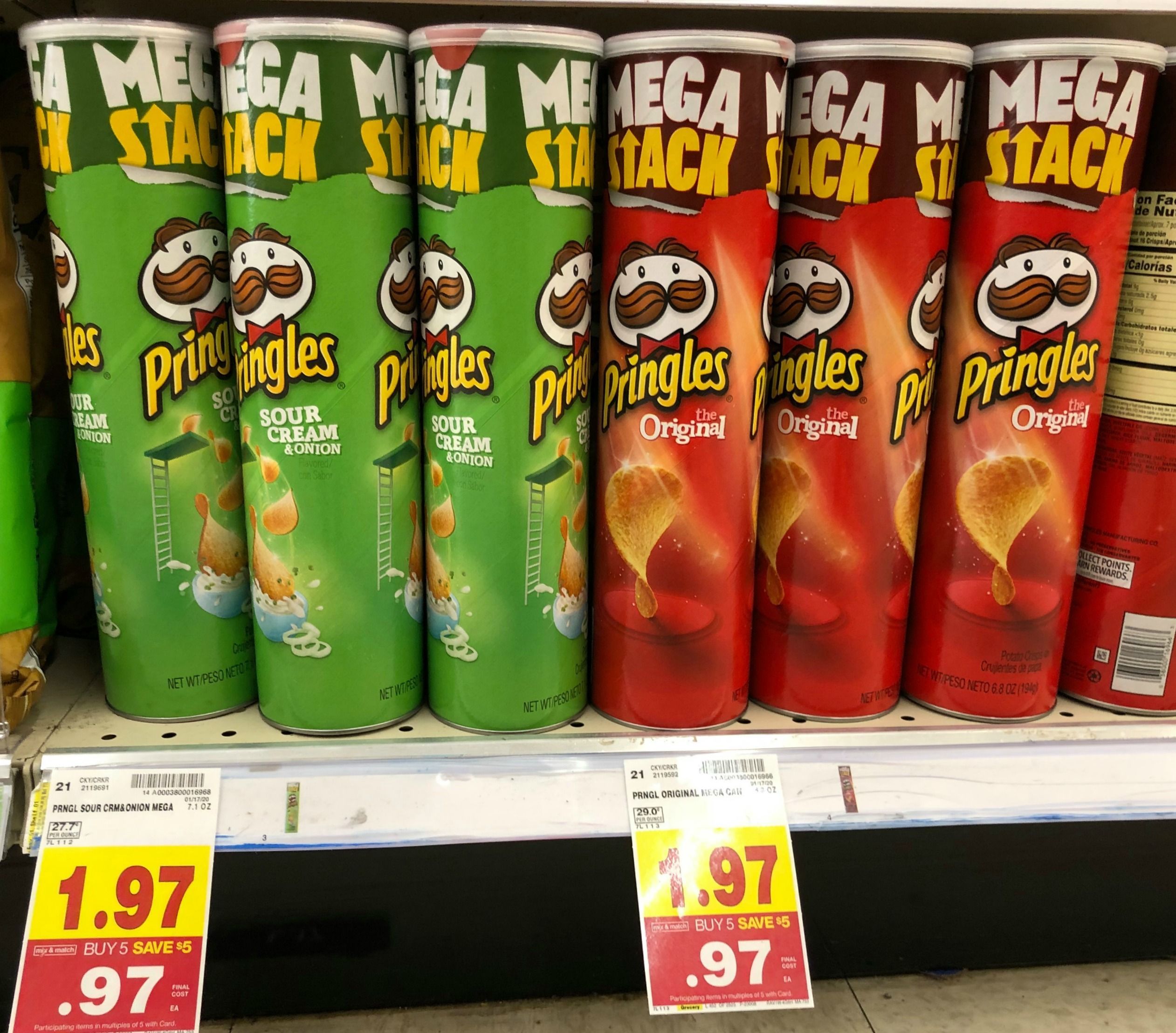 Get Pringles Mega Stacks for JUST 0.72 each at Kroger! Kroger Krazy