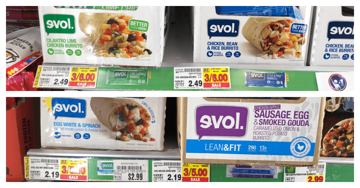 evol Burritos as low as 1.42 at Kroger! Kroger Krazy