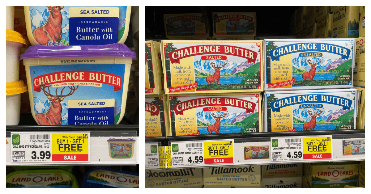 Challenge Butter is as low as 2.00 each at Kroger! Kroger Krazy