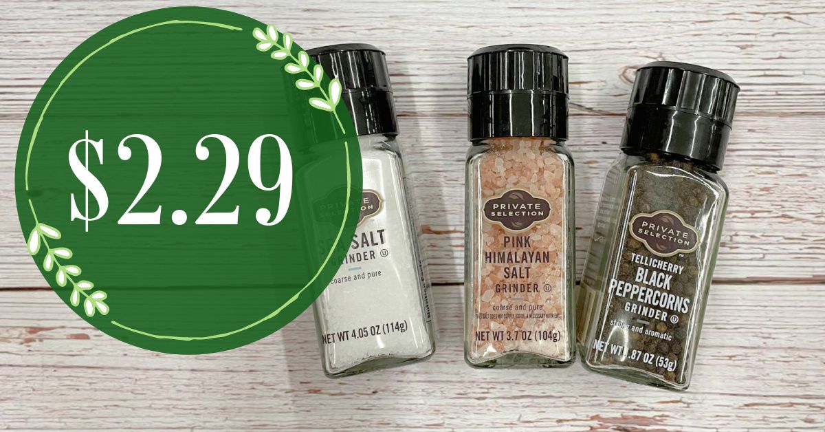 Private Selection Spice Grinders are JUST 2.29 at Kroger!! Kroger Krazy