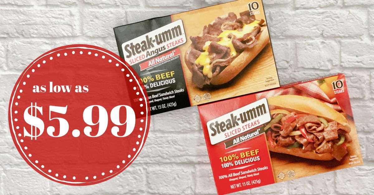 SteakUmm items are as low as 5.99 at Kroger Kroger Krazy
