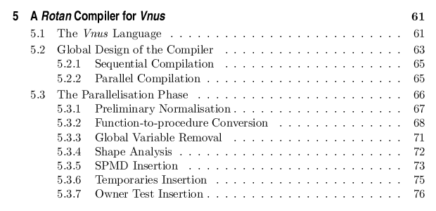 LaTeX tips Customise Table of Contents