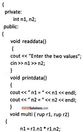 2nd PUC Computer Science Classes and Objects Five Marks Questions and Answers 15