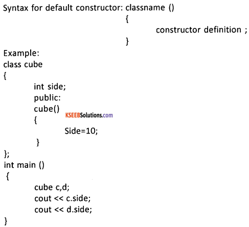 2nd PUC Computer Science Question Bank Chapter 9 Constructors and ...