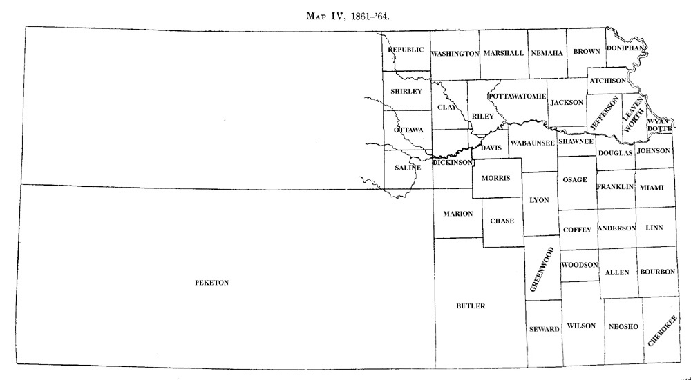 History of Kansas Counties / Development, MAP IV, 18611864.
