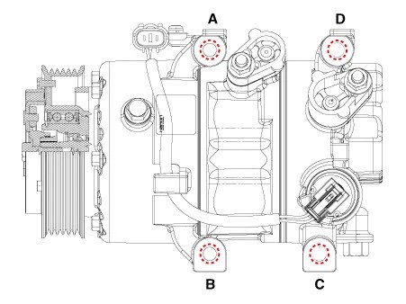 Kia Stinger CK - Compressor - Air Conditioning System
