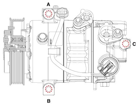 Kia Stinger CK - Compressor - Air Conditioning System