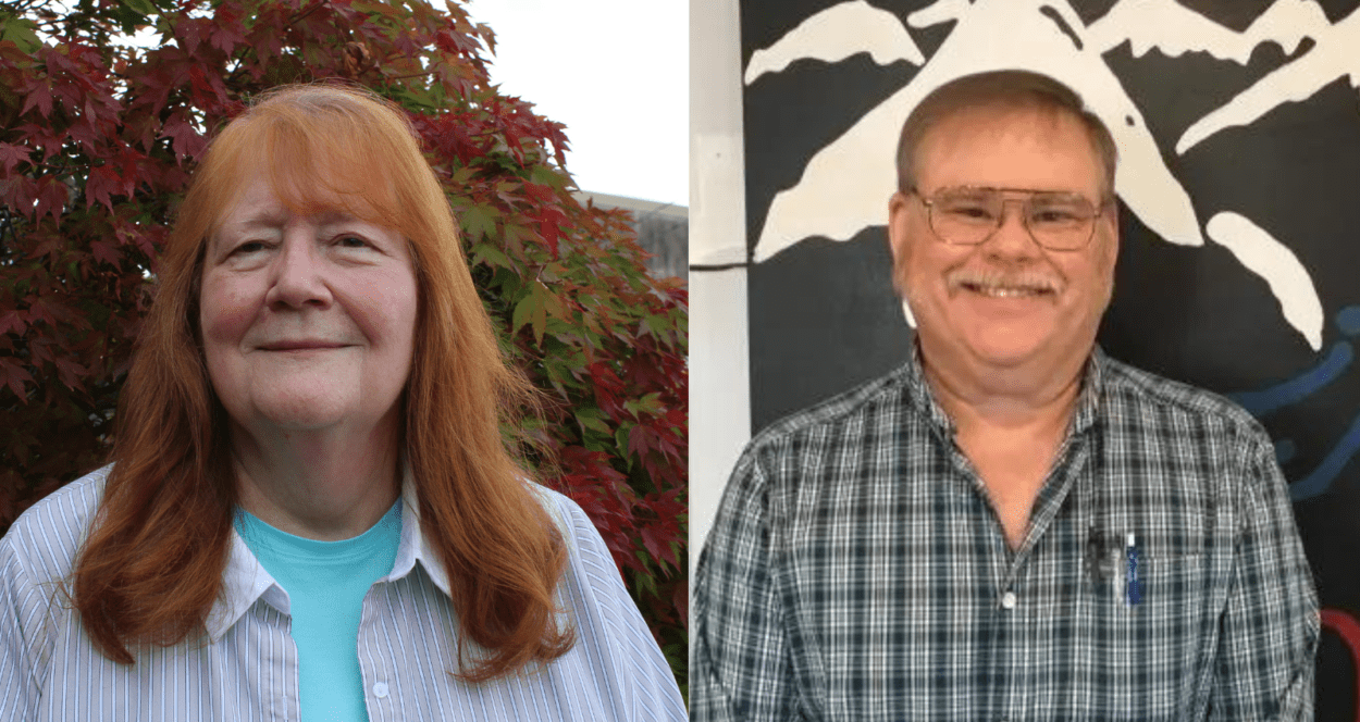 Wrangell Borough Mayor candidates Patty Gilbert and Terry Courson KSTK