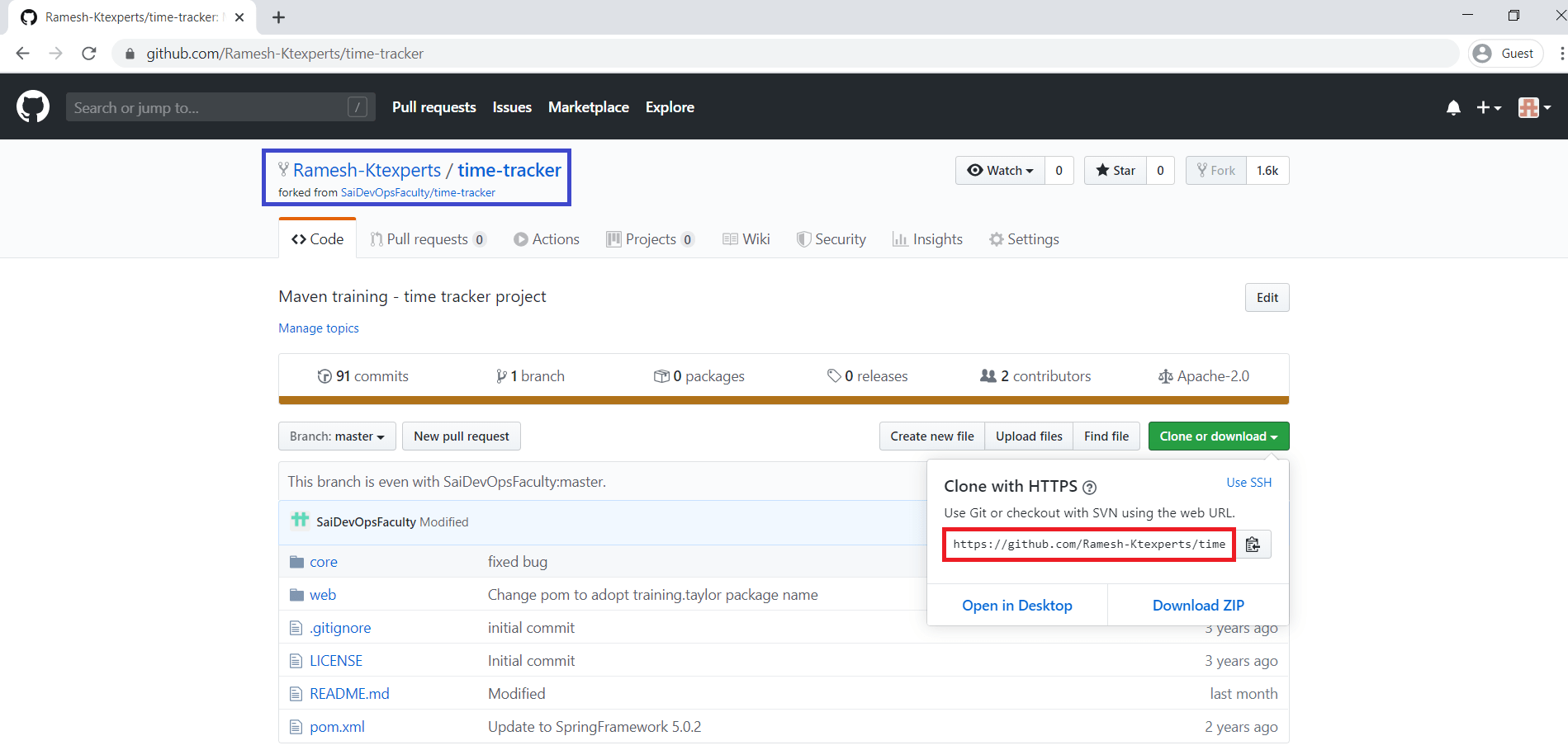 Maven Project Clone GitHub Repository KTEXPERTS