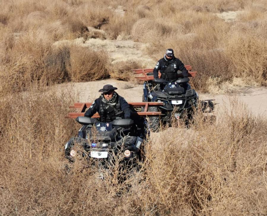 Several ladders located near Border Fence in Tornillo KTSM 9 News