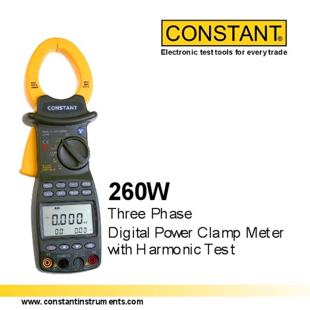 Jual CONSTANT 260W Three Phase Digital Power Clamp Meter murah