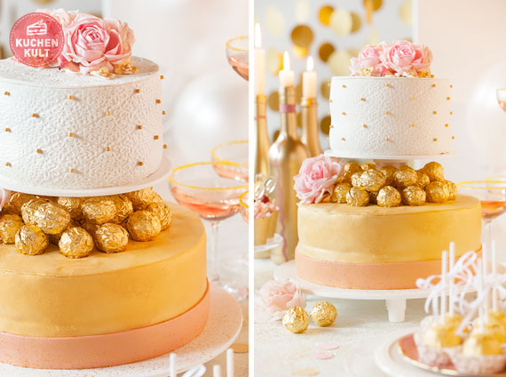 Hochzeitstorte im Glamourlook der 20er