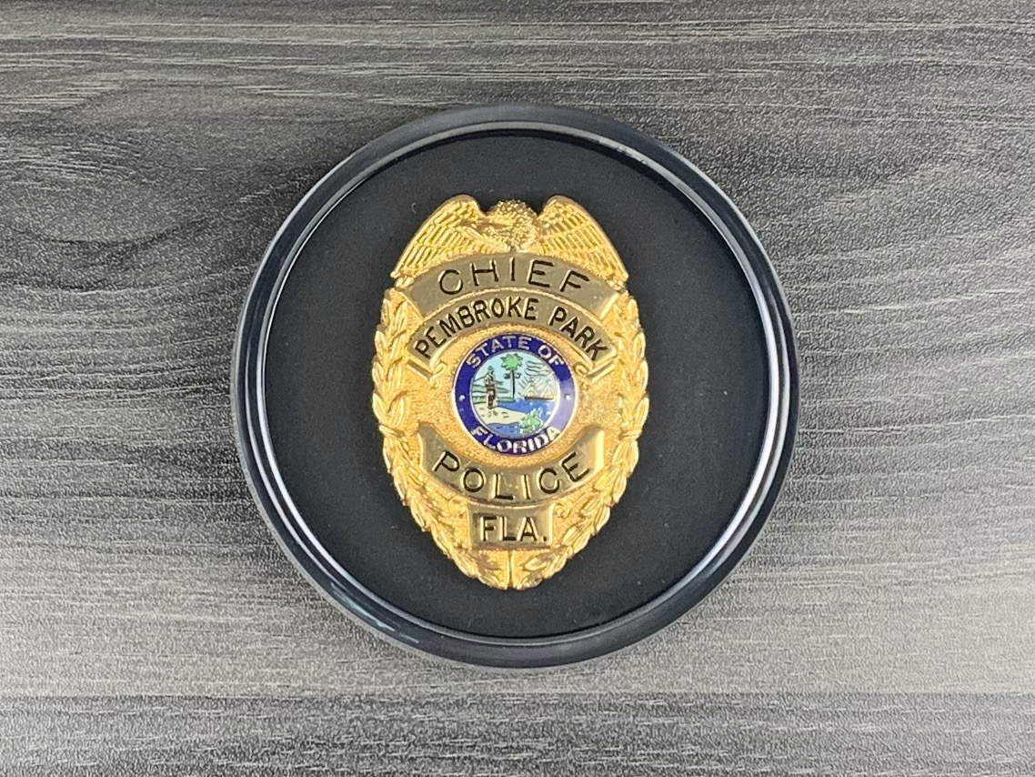Kudos Police Badge Display Case Coaster Display Your Badge in Coaster
