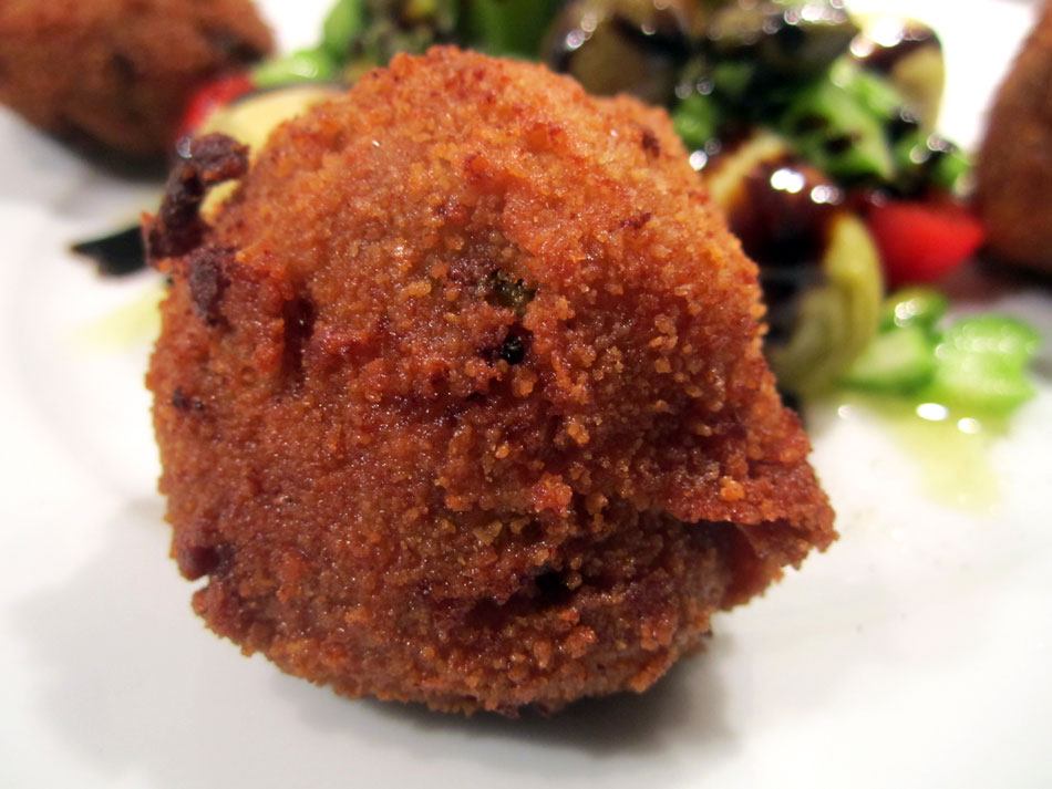 Arancini vom ZucchiniGraupenRisotto Die wundervollen sizilianischen