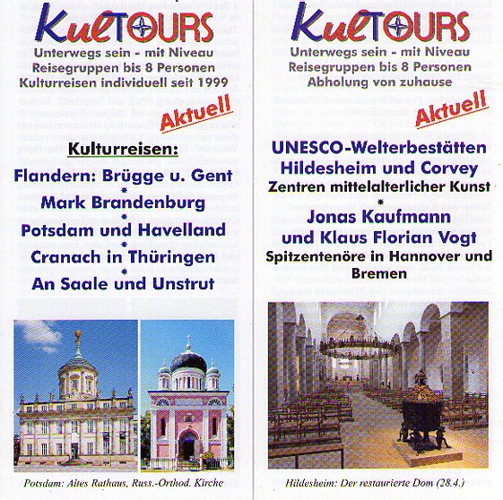 KulTours Detlef Suhr Kulturreisen, Busreisen ab Oldenburg