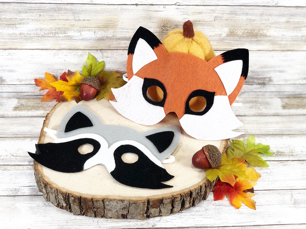 DIY Felt Fox and Raccoon Masks Kunin Felt