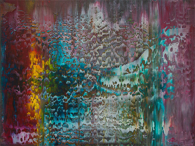 783 Rakeltechnik, Gerhard richter, Berlin, Abstrakt von Philipp