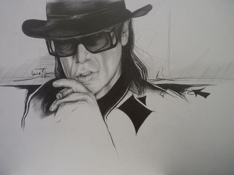 Udo Lindenberg Gesicht, Brille, Hut, Menschen von IlonaArt bei