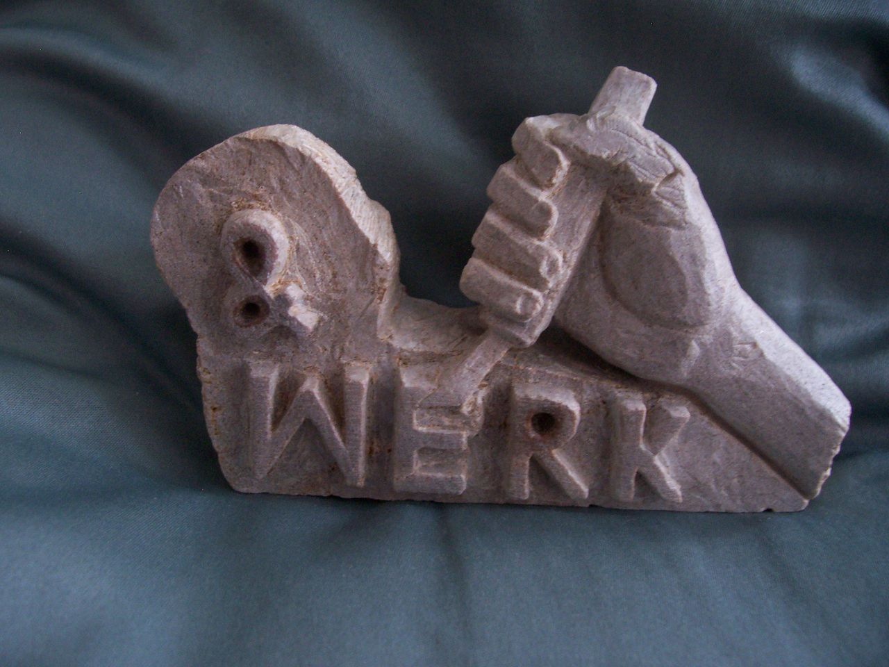 Handwerk? Hand, Unfertige arbeiten, Plastik, Speckstein von