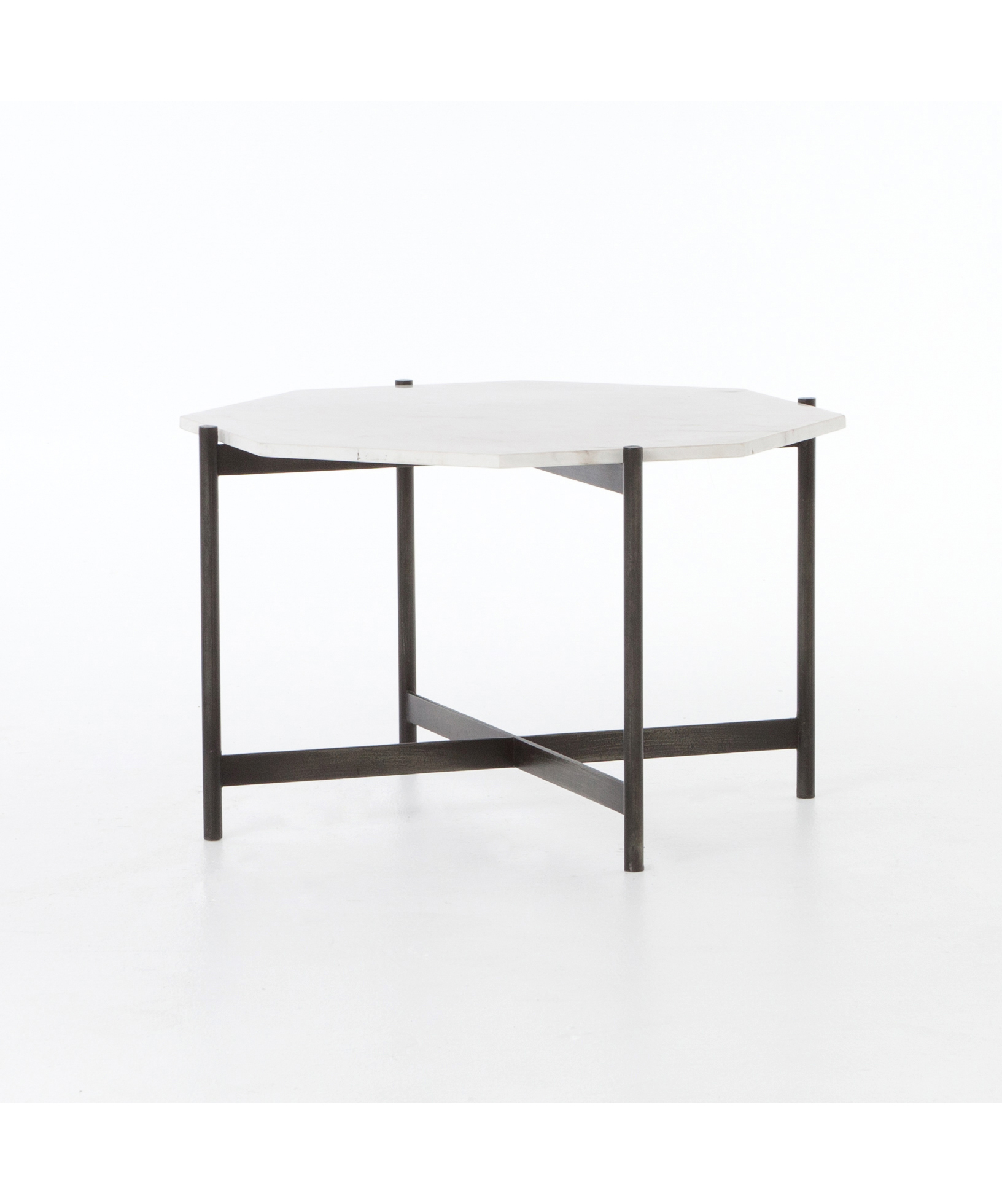 Octagonal Marble Accent Table Kurtz Collection