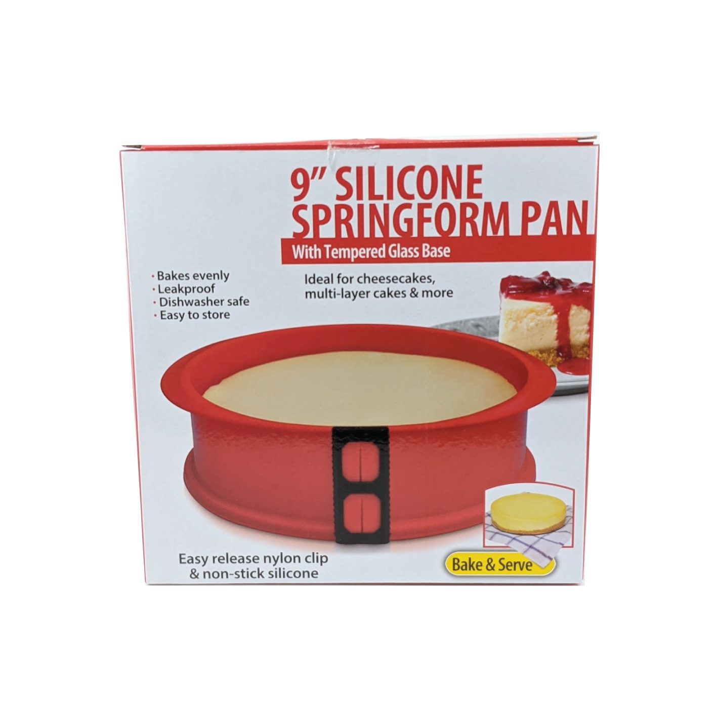 9” Silicon Springform Pan with Tempered Glass Base Kuvings Australia