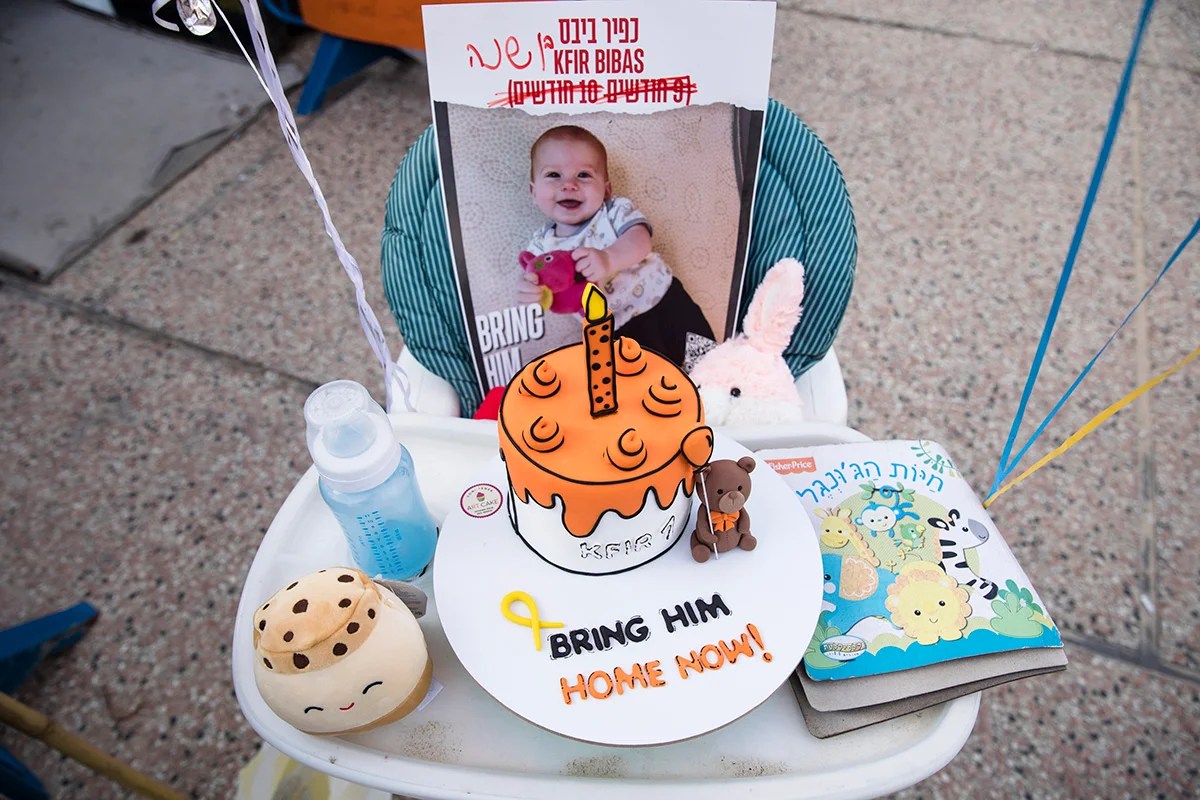 Around the World, People Honor the 1st Birthday of Israeli Hostage Kfir