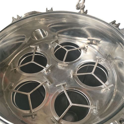 Multibag filter vessel