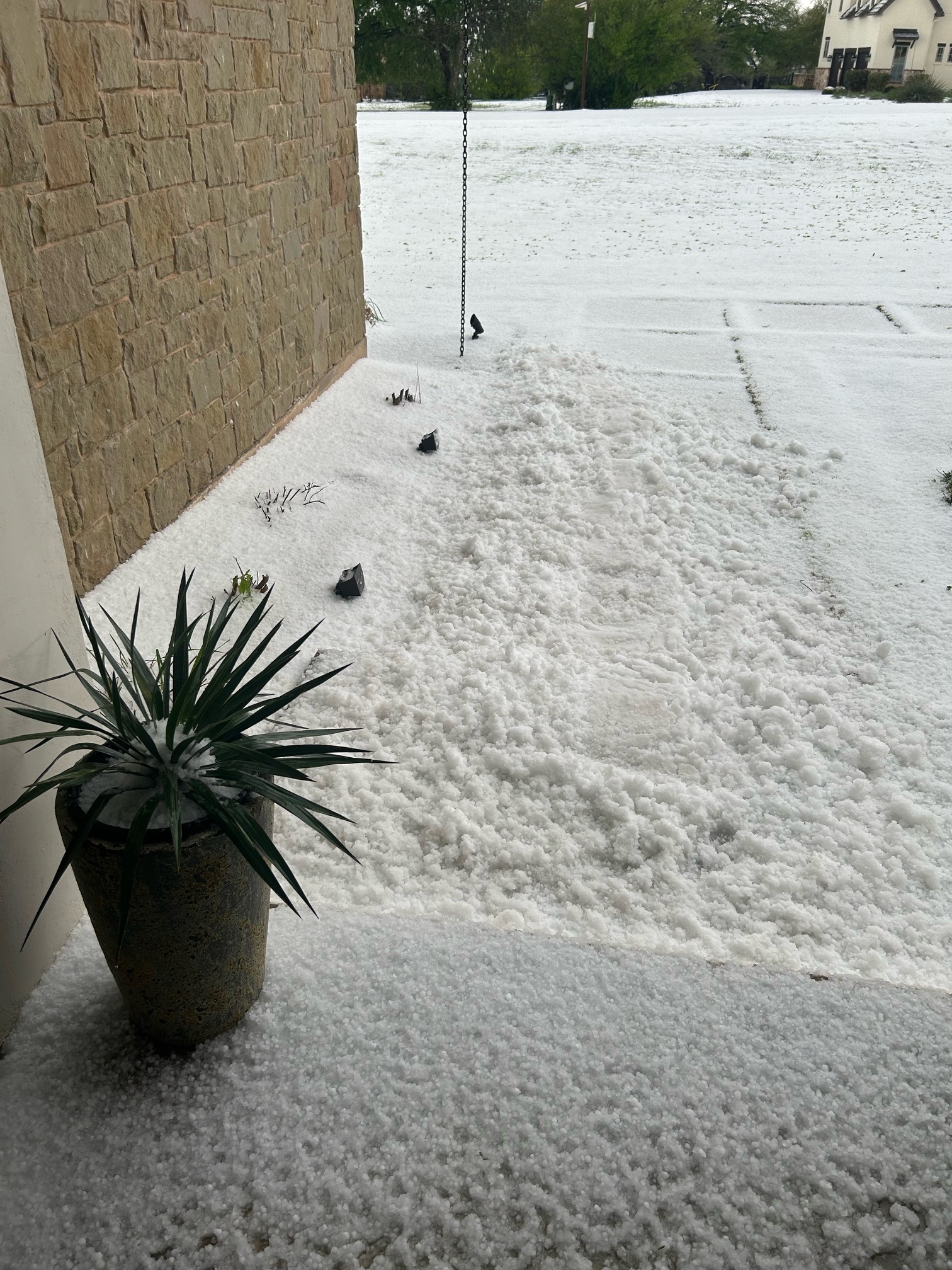 WATCH Hail blankets the ground like snow in parts of Central Texas