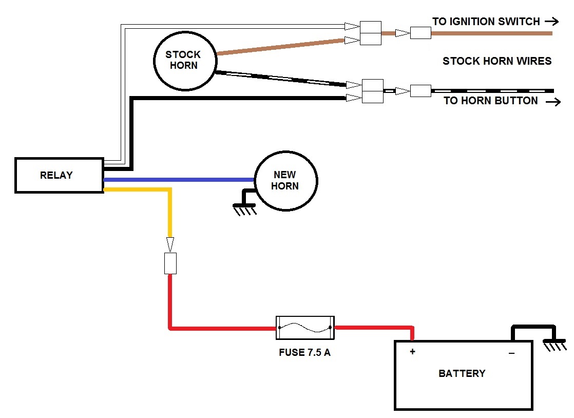 12 volt air horn wiring diagram