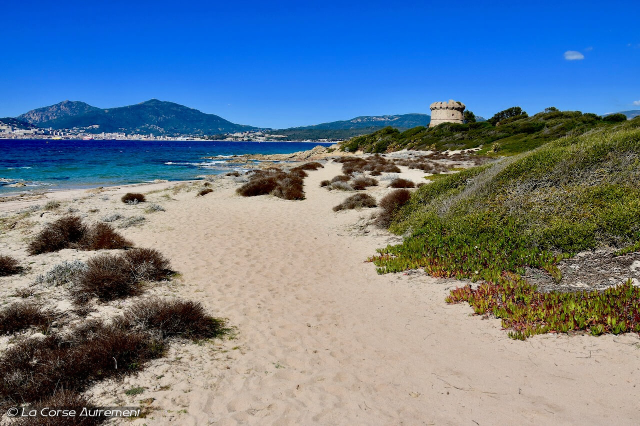 La plage de Capitello à Porticcio sur la rive sud du Golfe d'Ajaccio