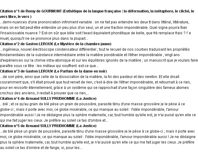 Impondérable La définition