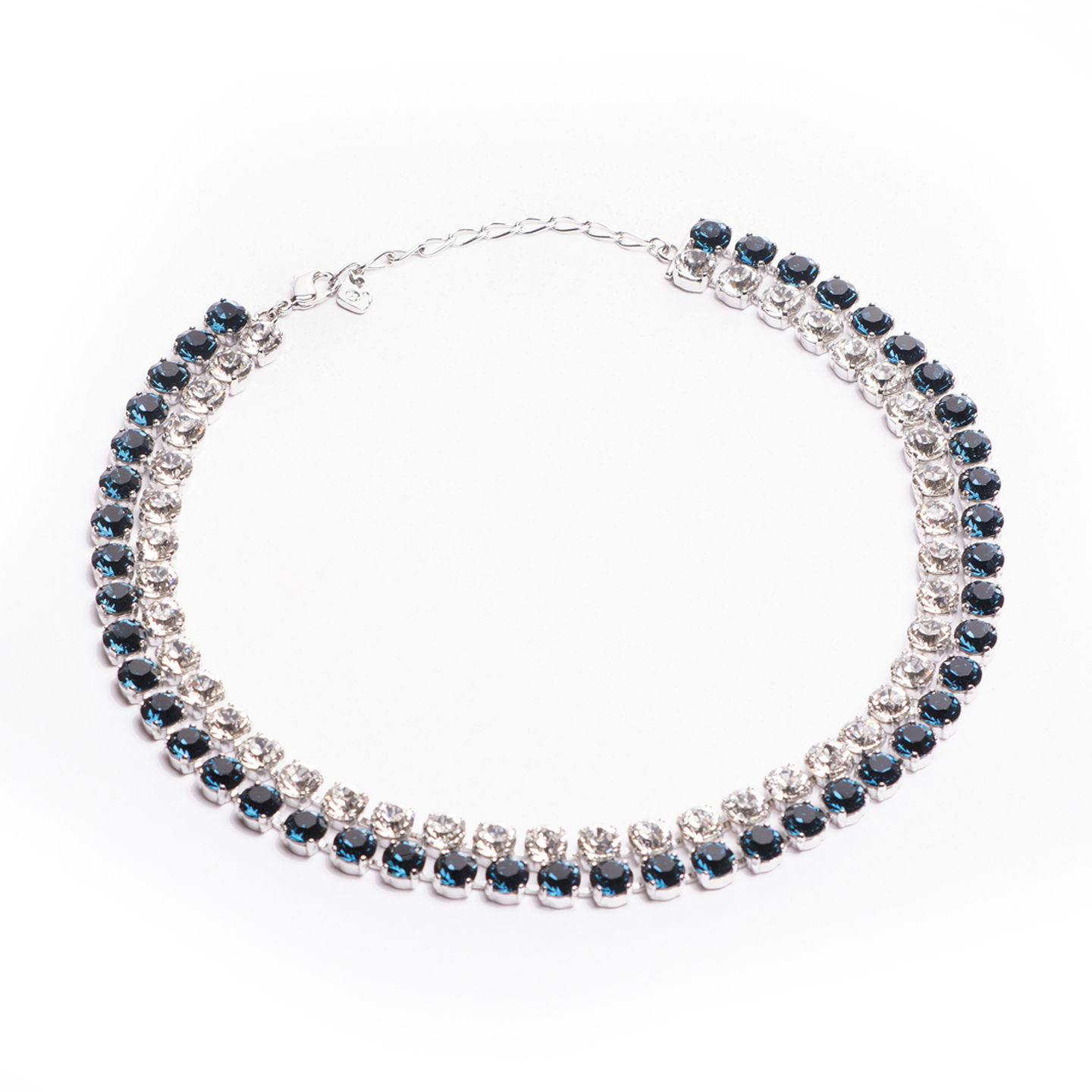 Swarovski Hot Montana Crystal Collar Brand Necklace LabelCentric