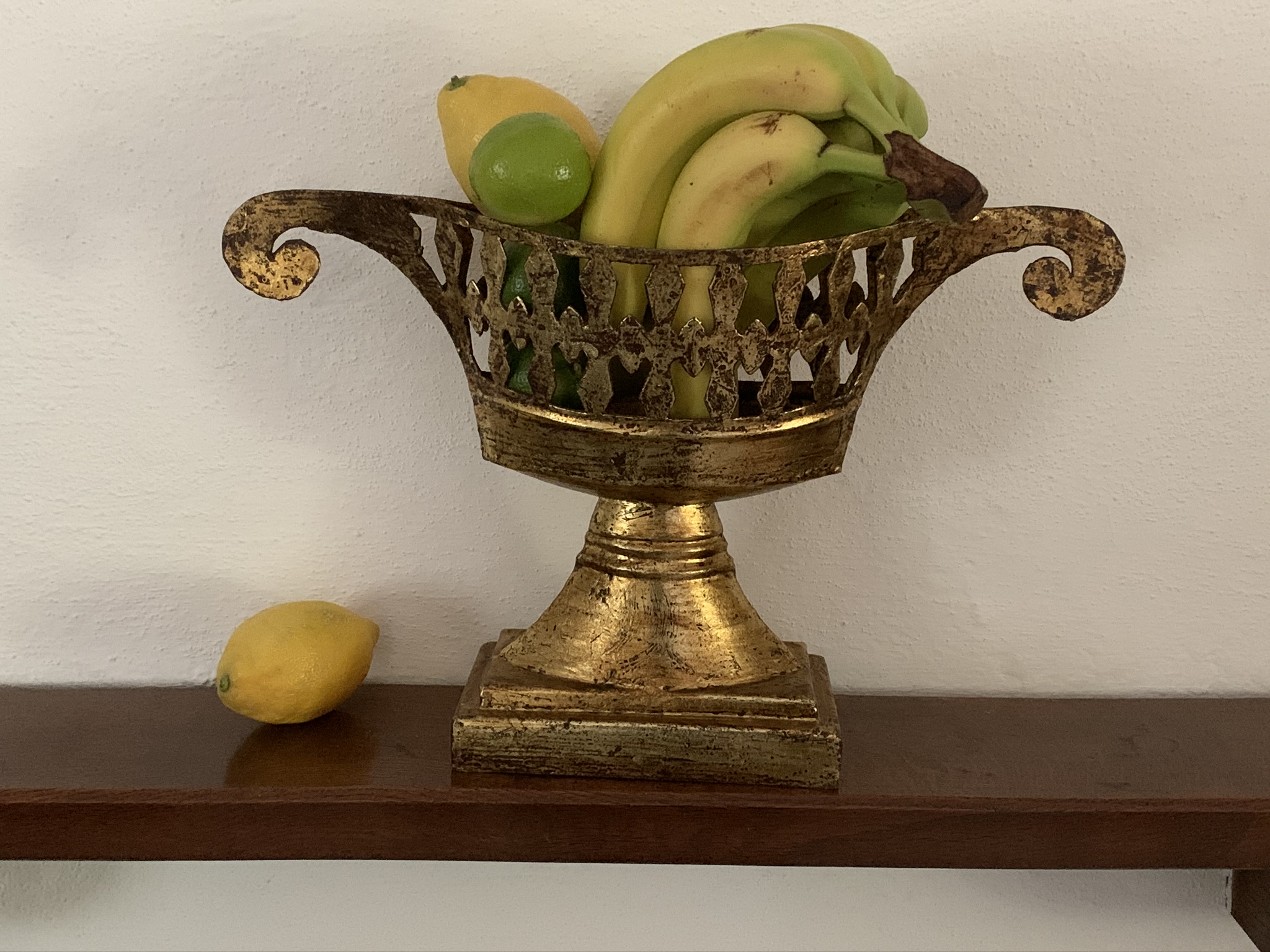 Decorative Italian Style Gilt Metal Pedestal Bowl / Stand La BelleGray