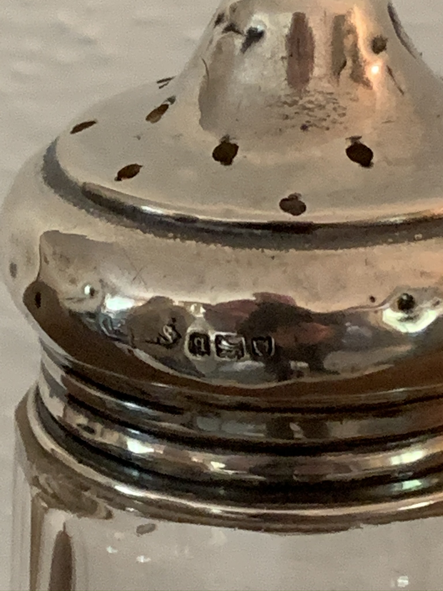 V English Sterling Silver Topped Sugar Shaker La BelleGray