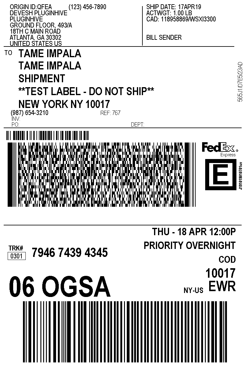 Express Zip Code Generator Psaweproof Label Printable