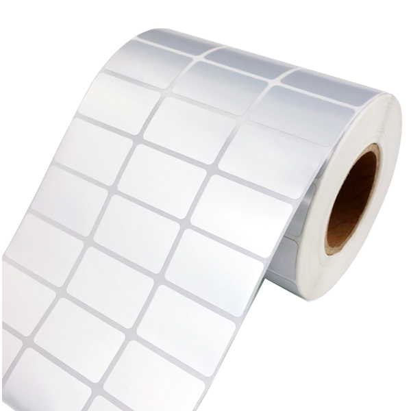 40mm x 20mm Matte Silver PET Blank PVC Labels 2000/Roll
