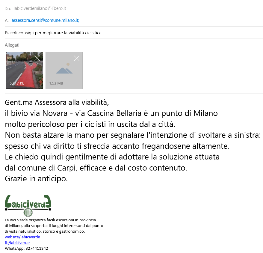 Caro assessore... La Bici Verde