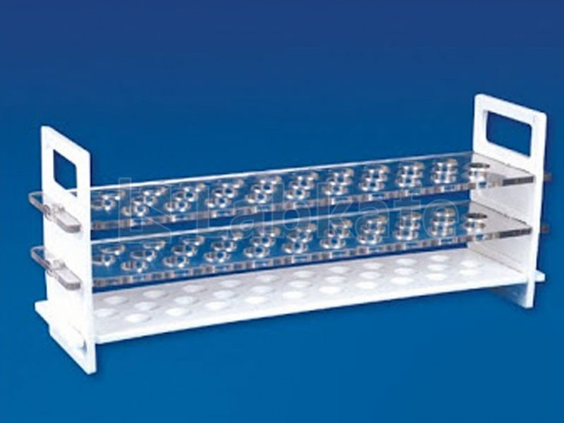 POLYLAB 77807 Test Tube Stand Polycarbonate 3tier 20 mm x 40 Tubes