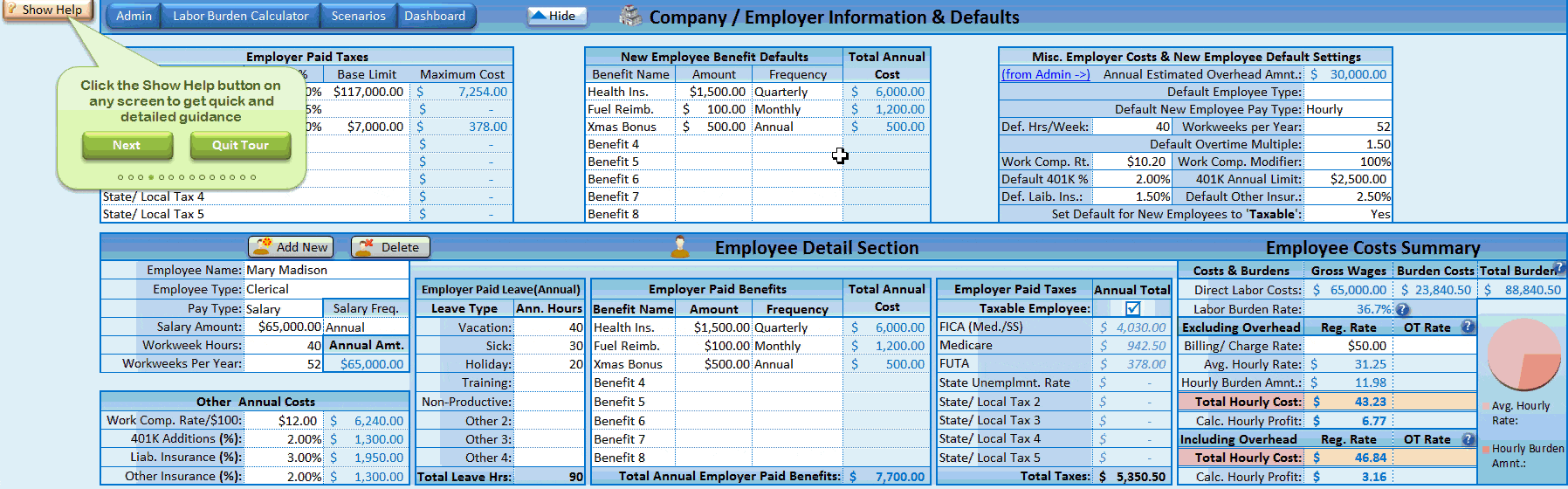 Labor Burden Calculator How to Calculate Actual Employee Hourly Cost