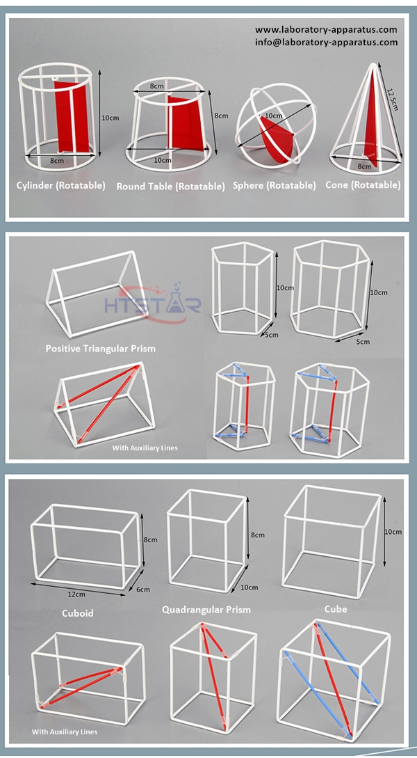 Geometric Frame Model Set 10pcs Small DIY School Math Tools For Geometry Learning Laboratory
