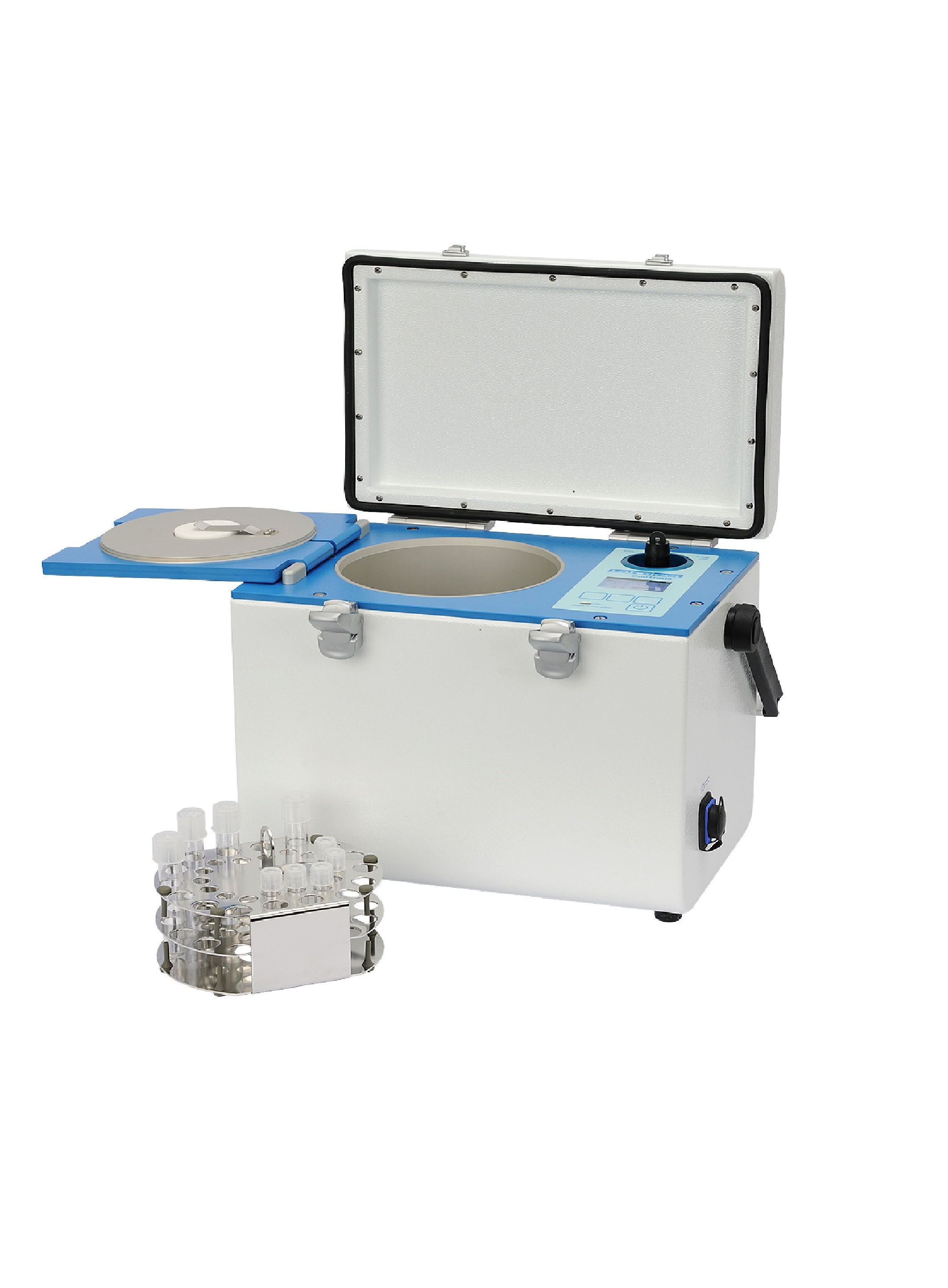 The CellTrans+ CO2 transport incubator is suitable for transportation