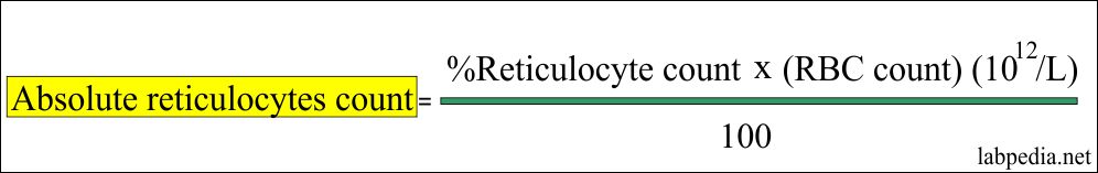 Reticulocyte Count (Retic count), and Interpretations