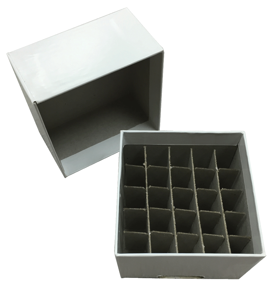2" Mini Fiberboard Boxes With 25 Cell Dividers (Qty of 50)